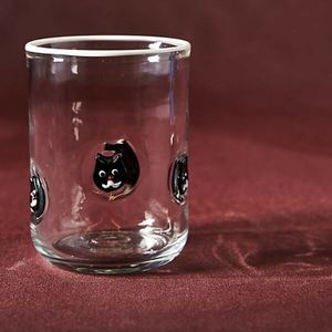 Anthropologie Halloween Cat glass